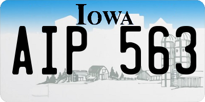 IA license plate AIP563