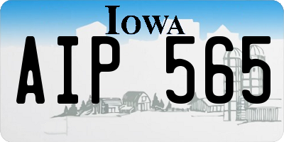 IA license plate AIP565