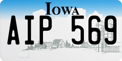 IA license plate AIP569
