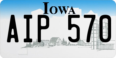 IA license plate AIP570