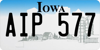 IA license plate AIP577