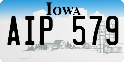IA license plate AIP579