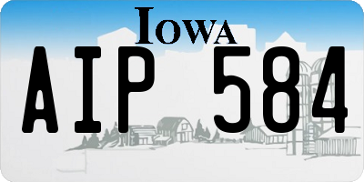 IA license plate AIP584
