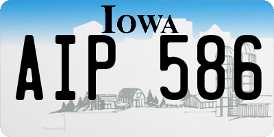 IA license plate AIP586