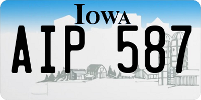 IA license plate AIP587