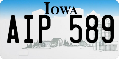 IA license plate AIP589