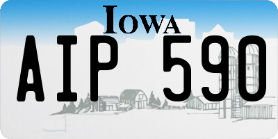 IA license plate AIP590