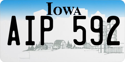 IA license plate AIP592