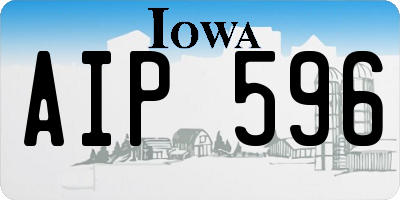 IA license plate AIP596