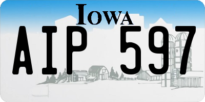 IA license plate AIP597