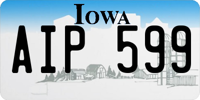 IA license plate AIP599