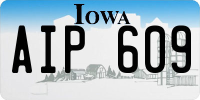 IA license plate AIP609