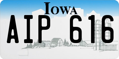 IA license plate AIP616