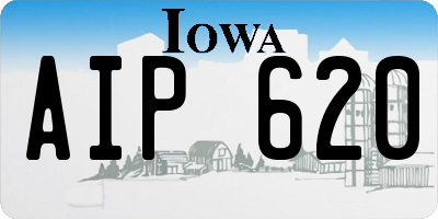 IA license plate AIP620