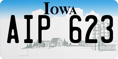 IA license plate AIP623