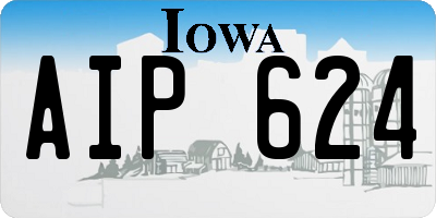 IA license plate AIP624