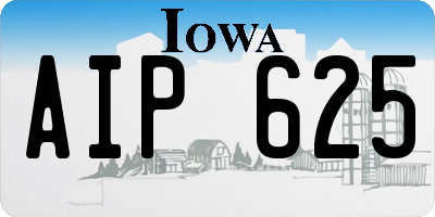 IA license plate AIP625