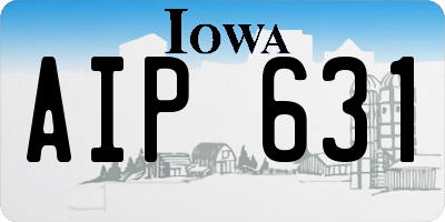 IA license plate AIP631