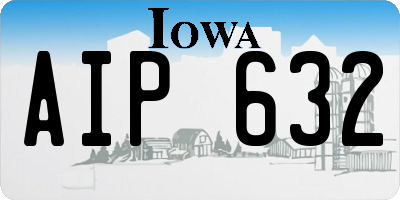 IA license plate AIP632