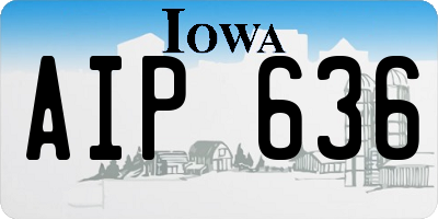 IA license plate AIP636