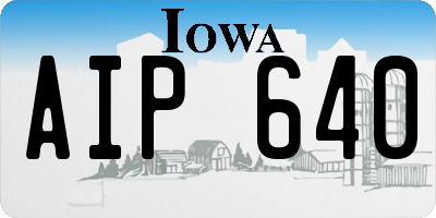 IA license plate AIP640