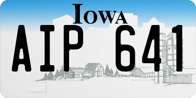 IA license plate AIP641