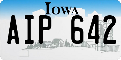 IA license plate AIP642