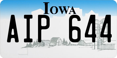 IA license plate AIP644