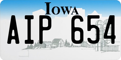 IA license plate AIP654