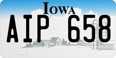 IA license plate AIP658