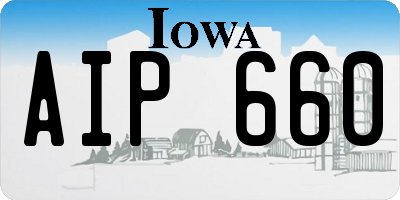 IA license plate AIP660