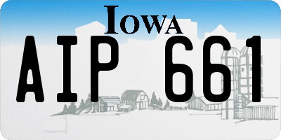 IA license plate AIP661