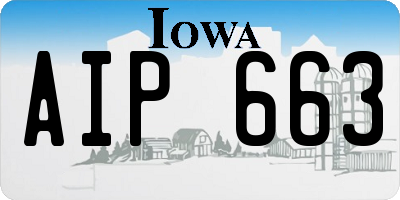 IA license plate AIP663