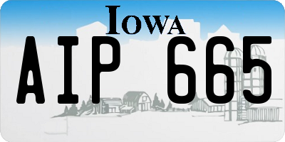 IA license plate AIP665
