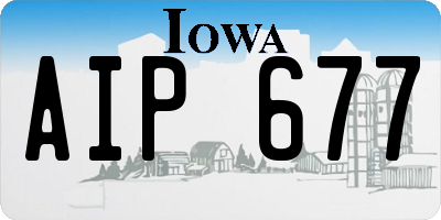 IA license plate AIP677