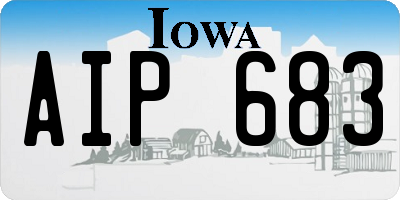 IA license plate AIP683
