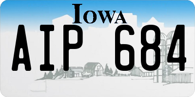 IA license plate AIP684