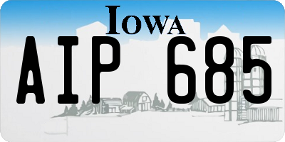IA license plate AIP685