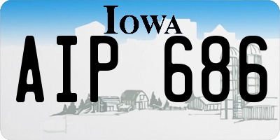 IA license plate AIP686