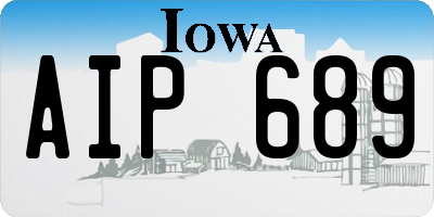 IA license plate AIP689