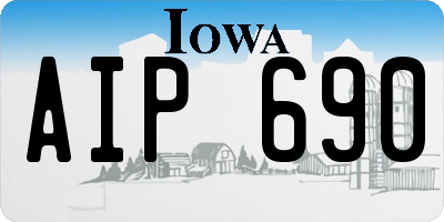 IA license plate AIP690