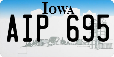 IA license plate AIP695