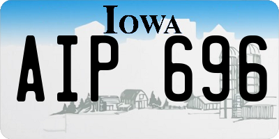 IA license plate AIP696