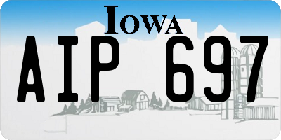 IA license plate AIP697