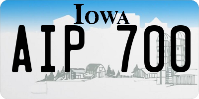 IA license plate AIP700