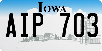 IA license plate AIP703