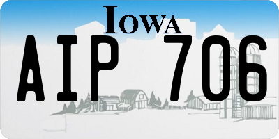 IA license plate AIP706