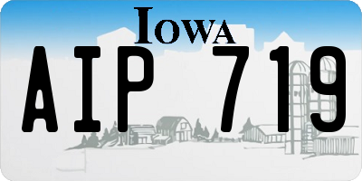 IA license plate AIP719