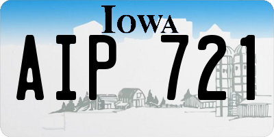 IA license plate AIP721
