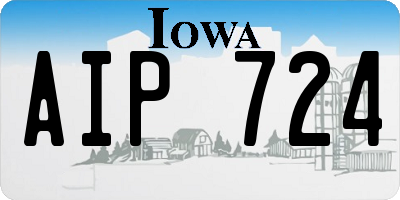 IA license plate AIP724